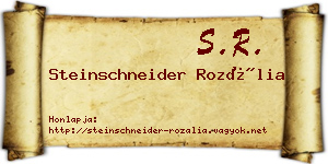 Steinschneider Rozália névjegykártya
