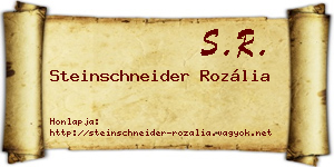 Steinschneider Rozália névjegykártya