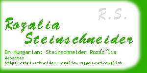 rozalia steinschneider business card